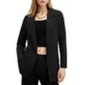 ALLSAINTS Aleida Blazer US 2 UK 6 EU 34 Black Viscose Blend‎ Longline Career